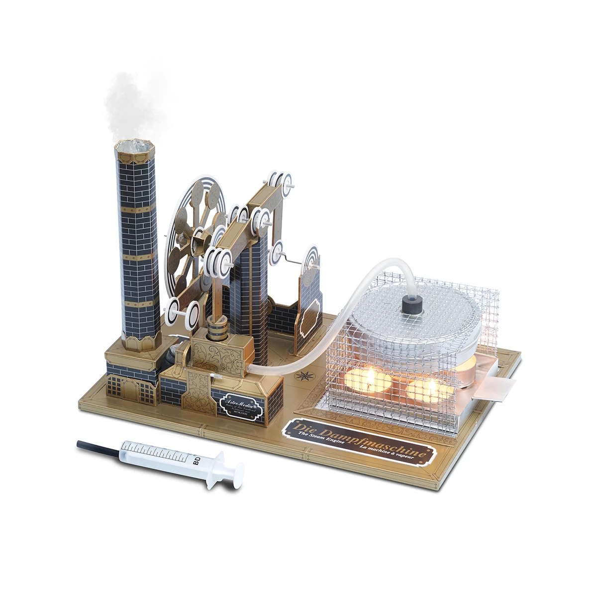 La machine à vapeur et la grande roue dans un ensemble - AsdtroMedia