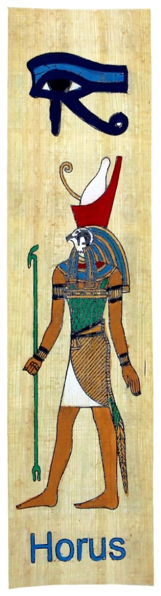 Papyrus Lesezeichen -Horus bemalt