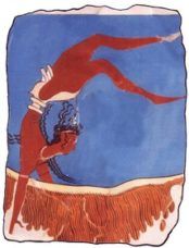 Gipsplatte – Stierspringer von Knossos