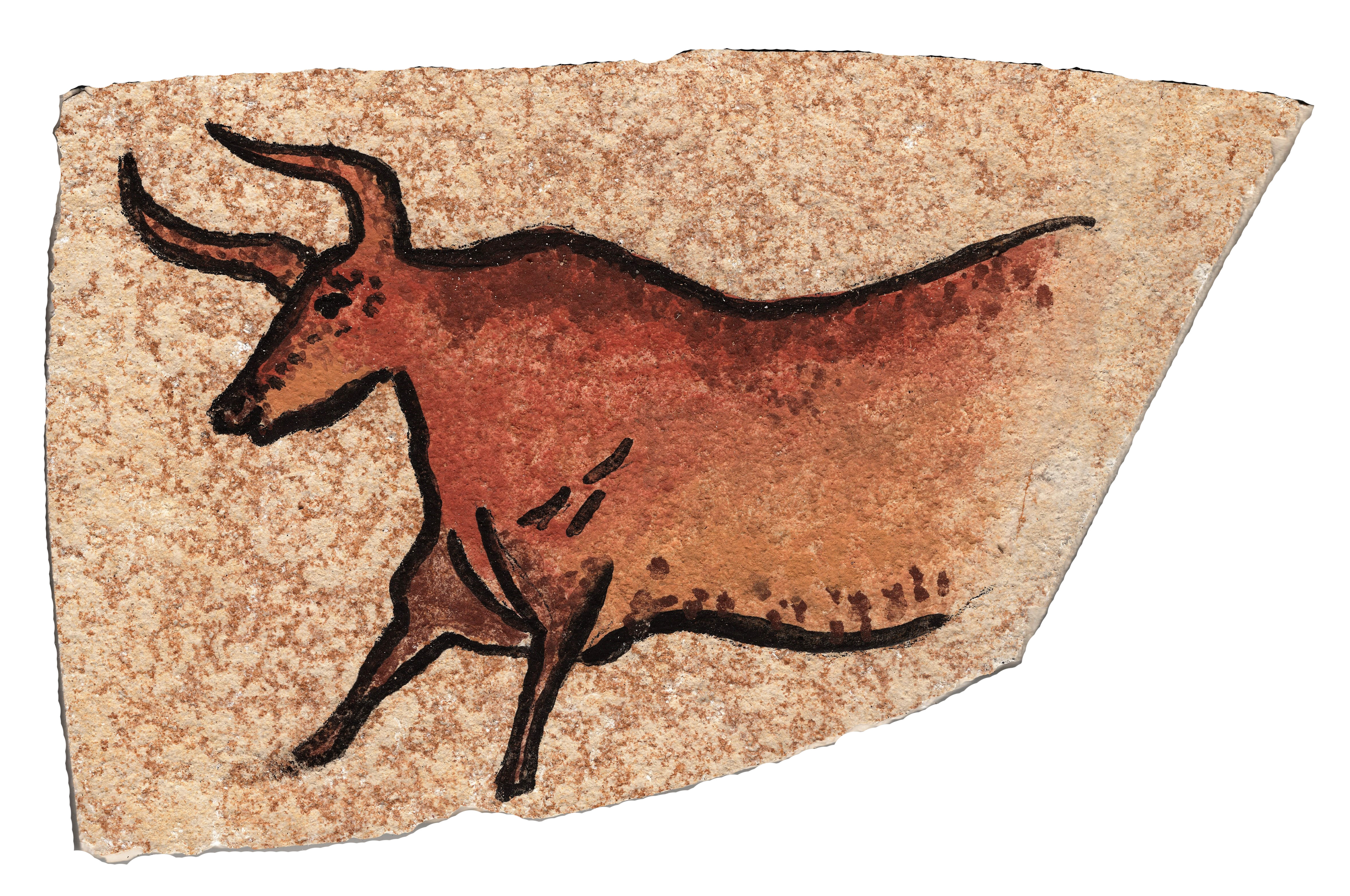 Peinture rupestre motif unique "Taureau"