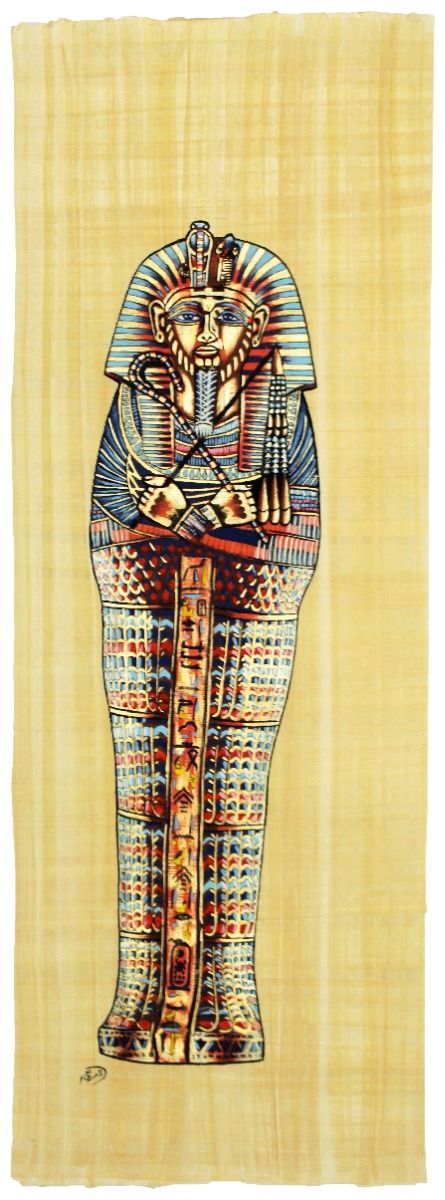 Papyrus Gross-Formate - Der Sarkophag des Tut-Anch-Amun bemalt