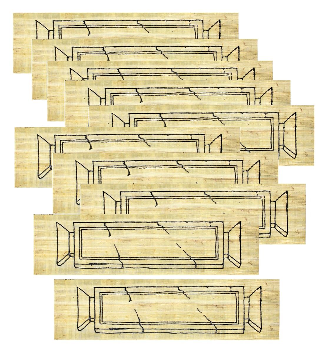 Papyrus Lesezeichen - 10 TABULA ANSATA