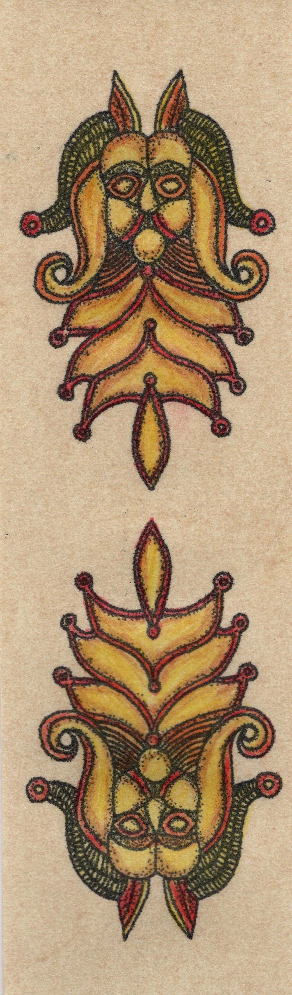 Grimace de la poignée du signet