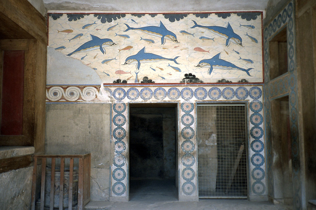 Plaque de plâtre - Dauphin de Knossos