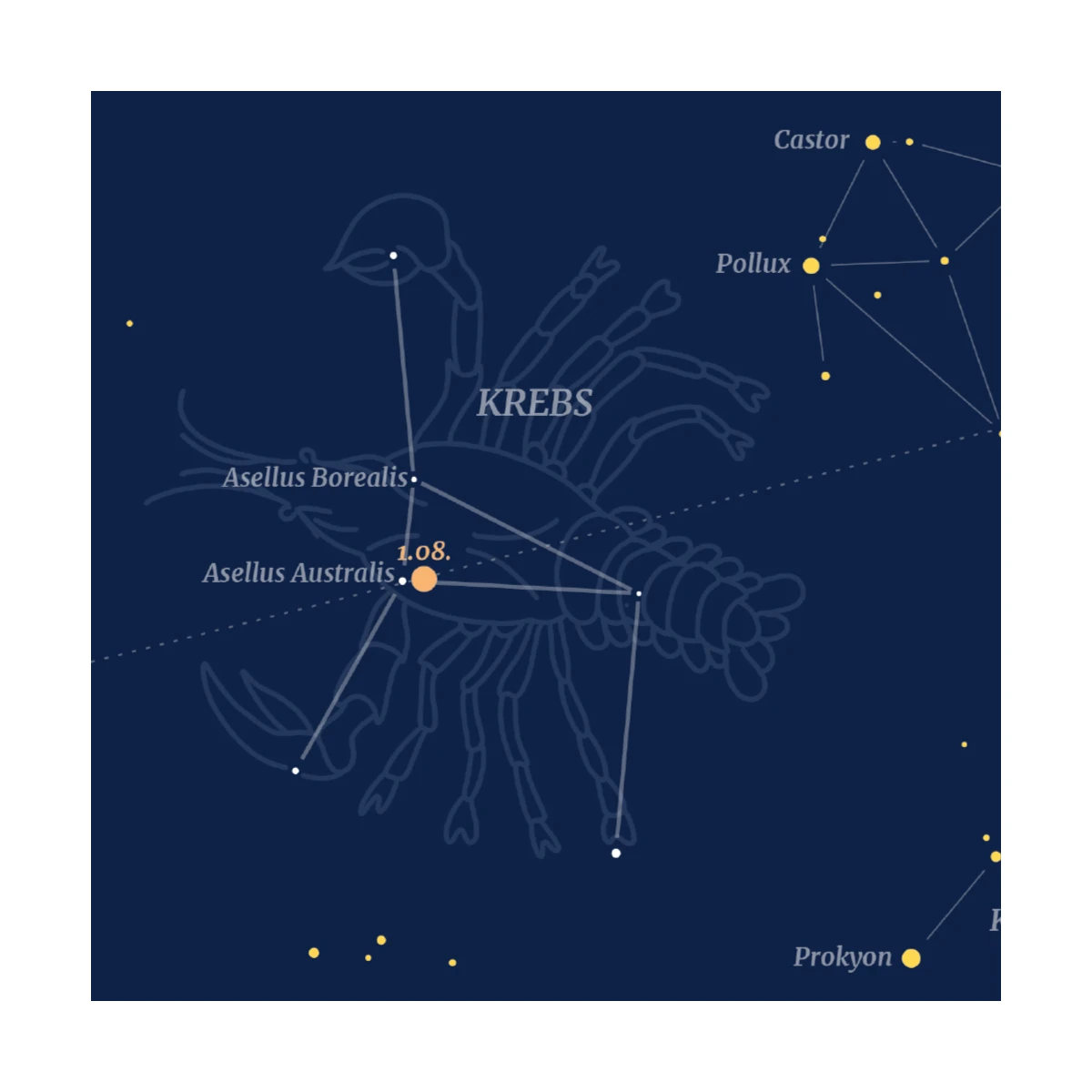 Cancer - Carte postale de la constellation