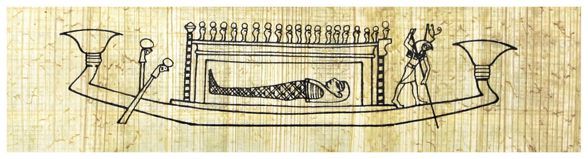 Papyrus Lesezeichen - Sonnenbarke