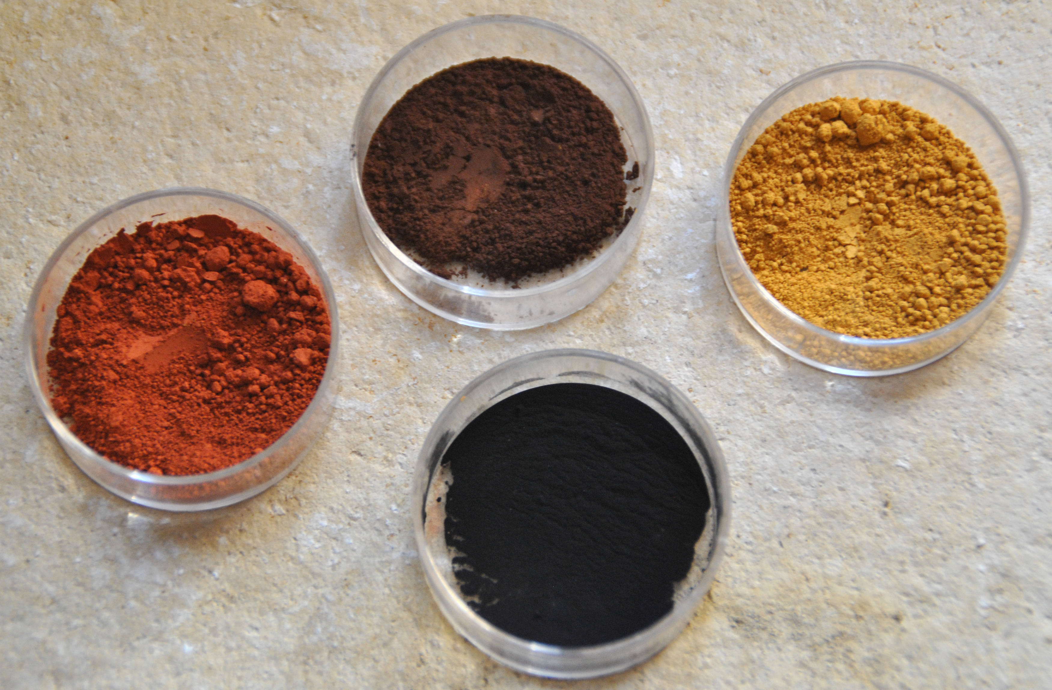 Plaques de pierre de carrière peinture rupestre