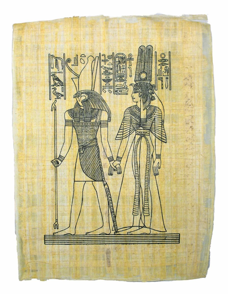 Papyrus Gross-Formate - Horus und Nefertari