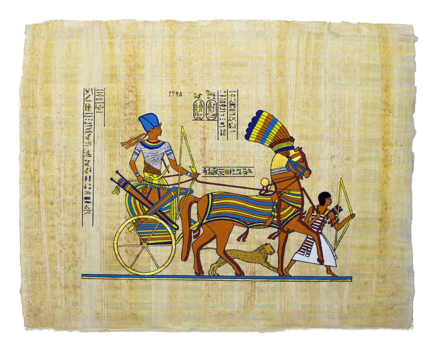 Papyrus Gross-Formate - Siegesparade des Ramses II. bemalt