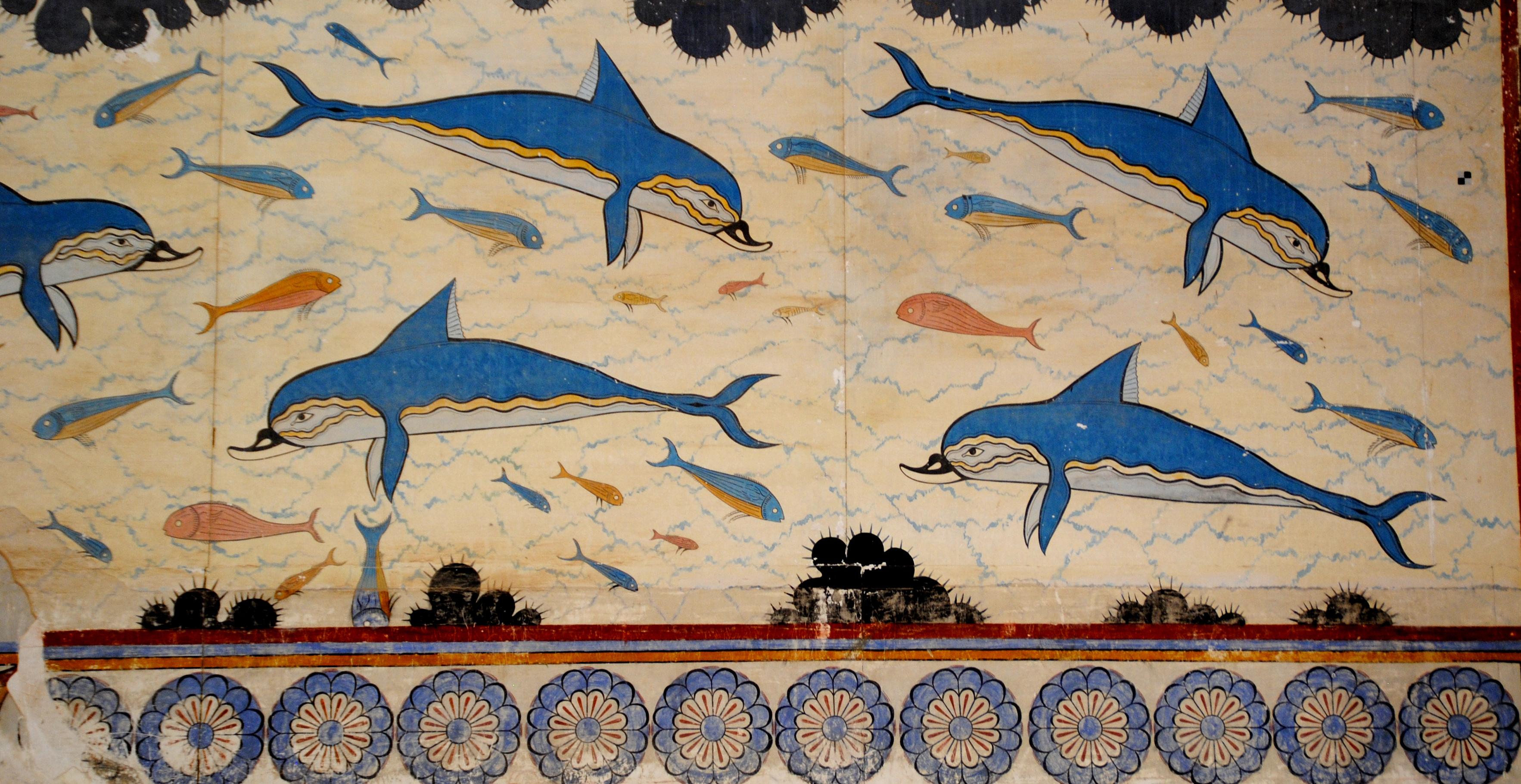 Plaque de plâtre - Dauphin de Knossos