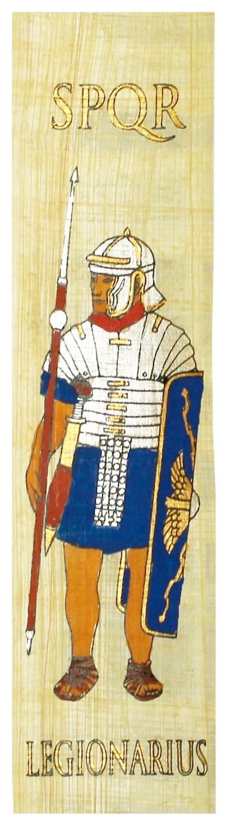 Papyrus Lesezeichen - Legionarius bemalt
