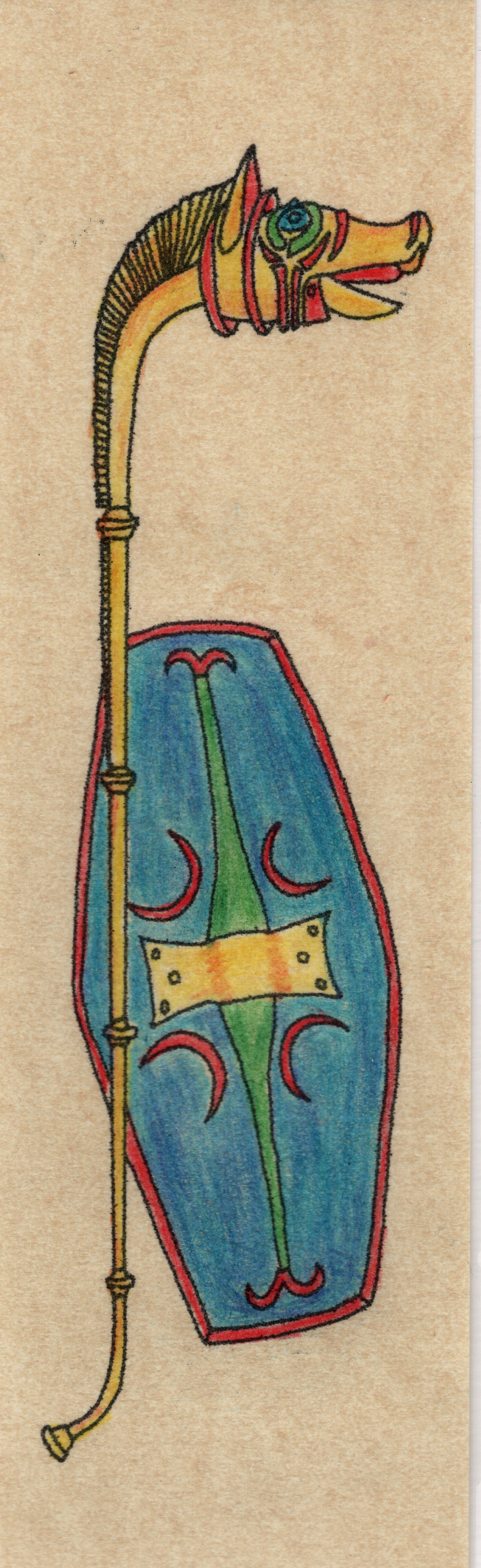 Signet carnyx et bouclier