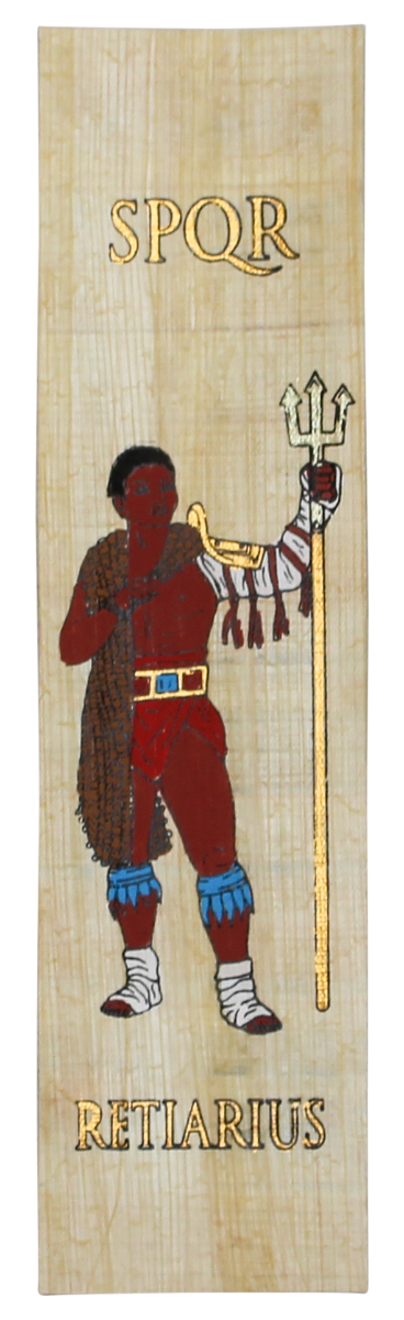 Papyrus Bookmark - Retiarius painted