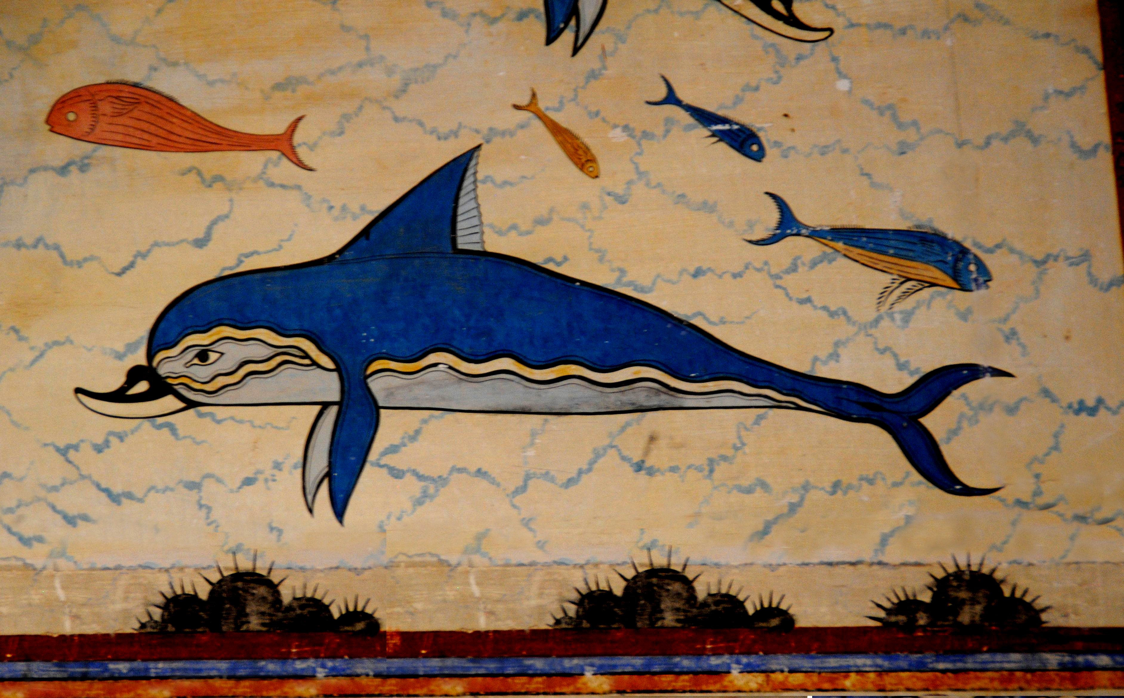 Plaque de plâtre - Dauphin de Knossos