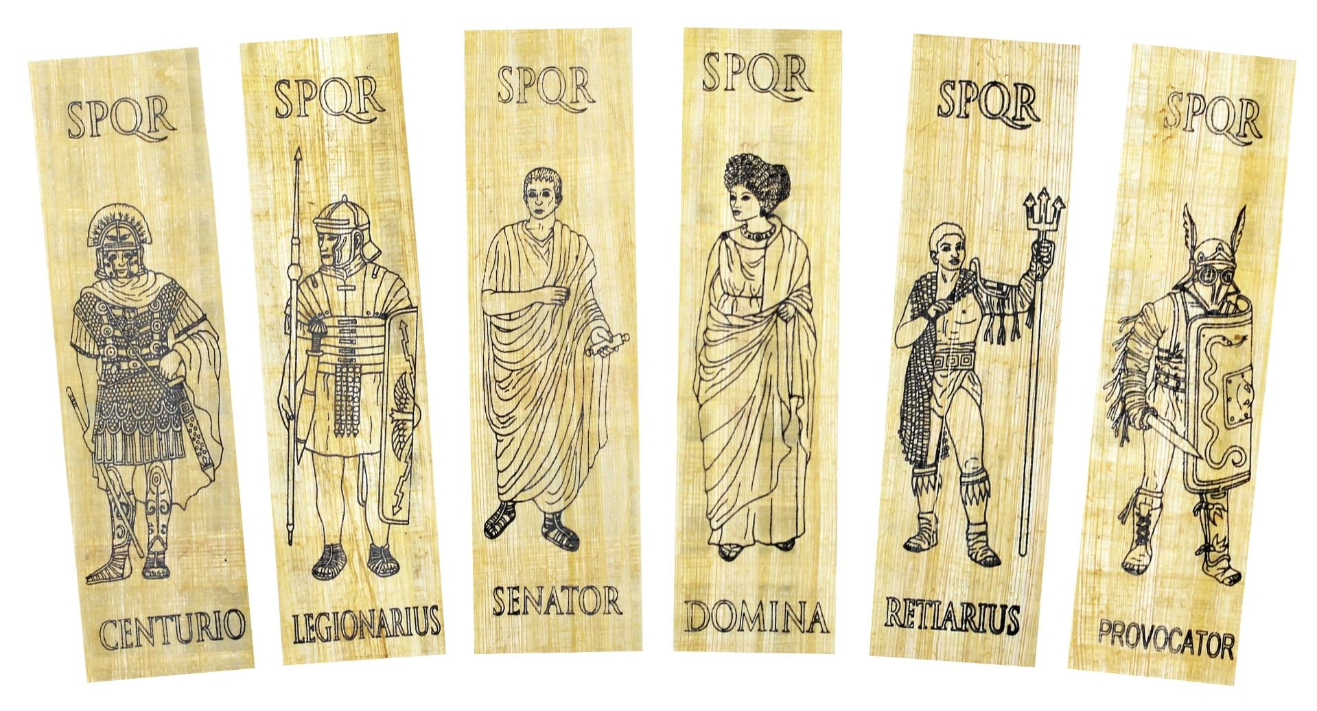 Signets en papyrus - SPQR