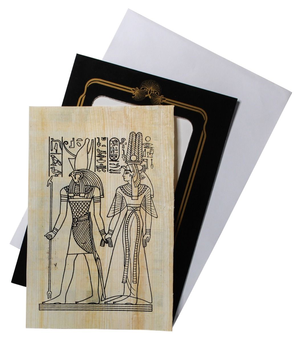 Papyrus Mini-Galerie - Horus mit Nefertari